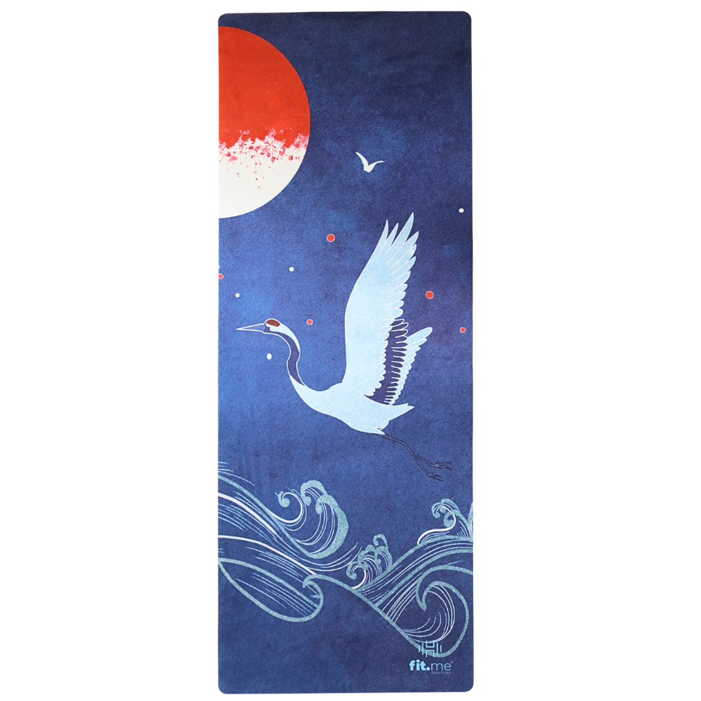 Fit.me zamszowa mata do jogi ćwiczeń 4 mm niebieska, 1 szt.