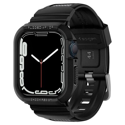 Pasek SPIGEN Rugged Armor Pro do Apple Watch 4/5/6/7/8/9/SE do koperty 44/45mm Czarny