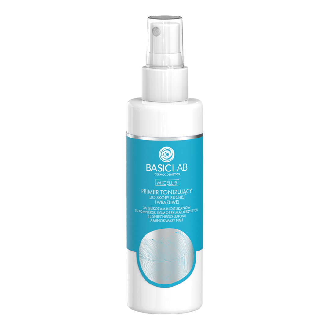 Basiclab Micellis primer tonizujący do skóry suchej i wrażliwej, 150 ml 