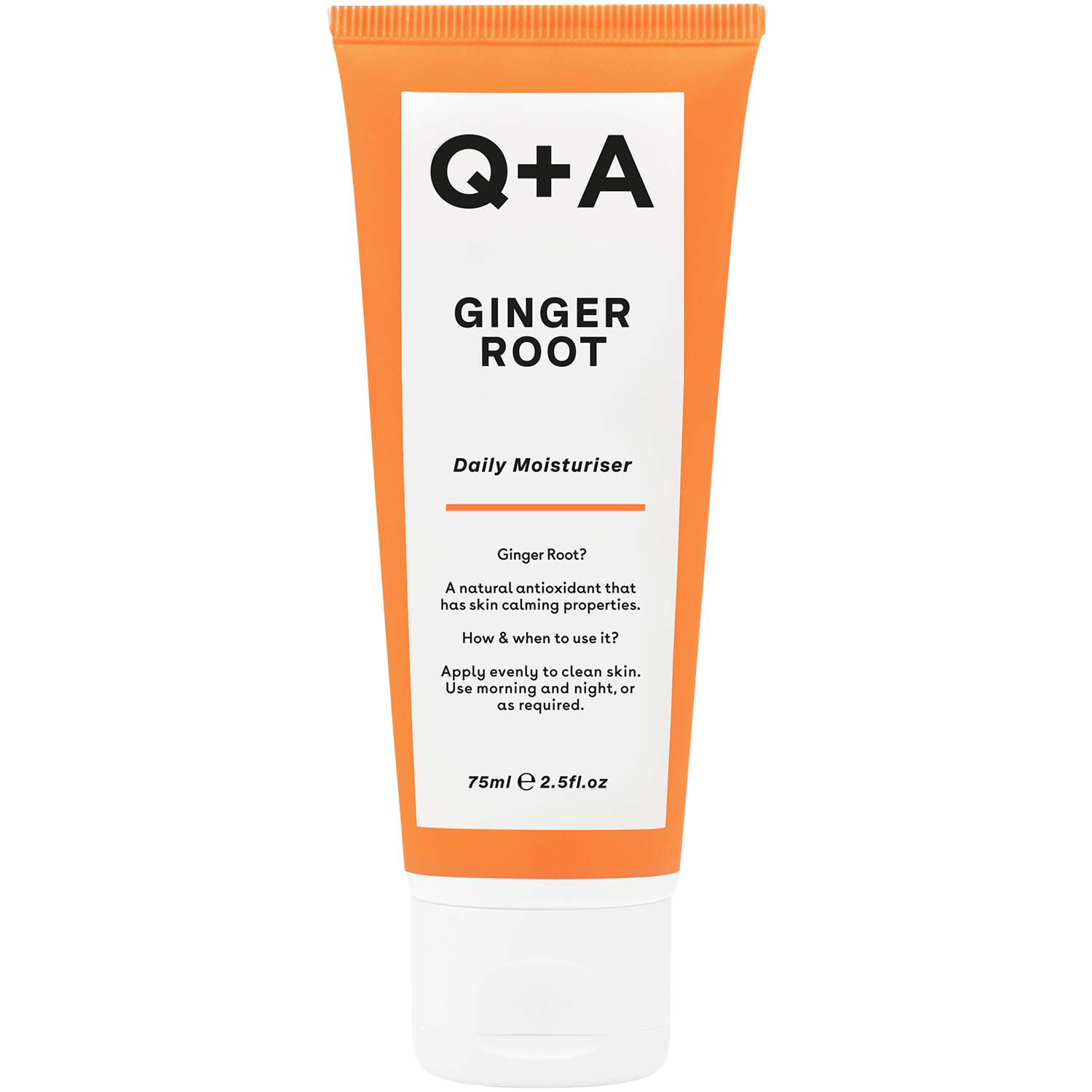 Q+A Ginger Root ochronny krem do twarzy z imbirem, 75 ml
