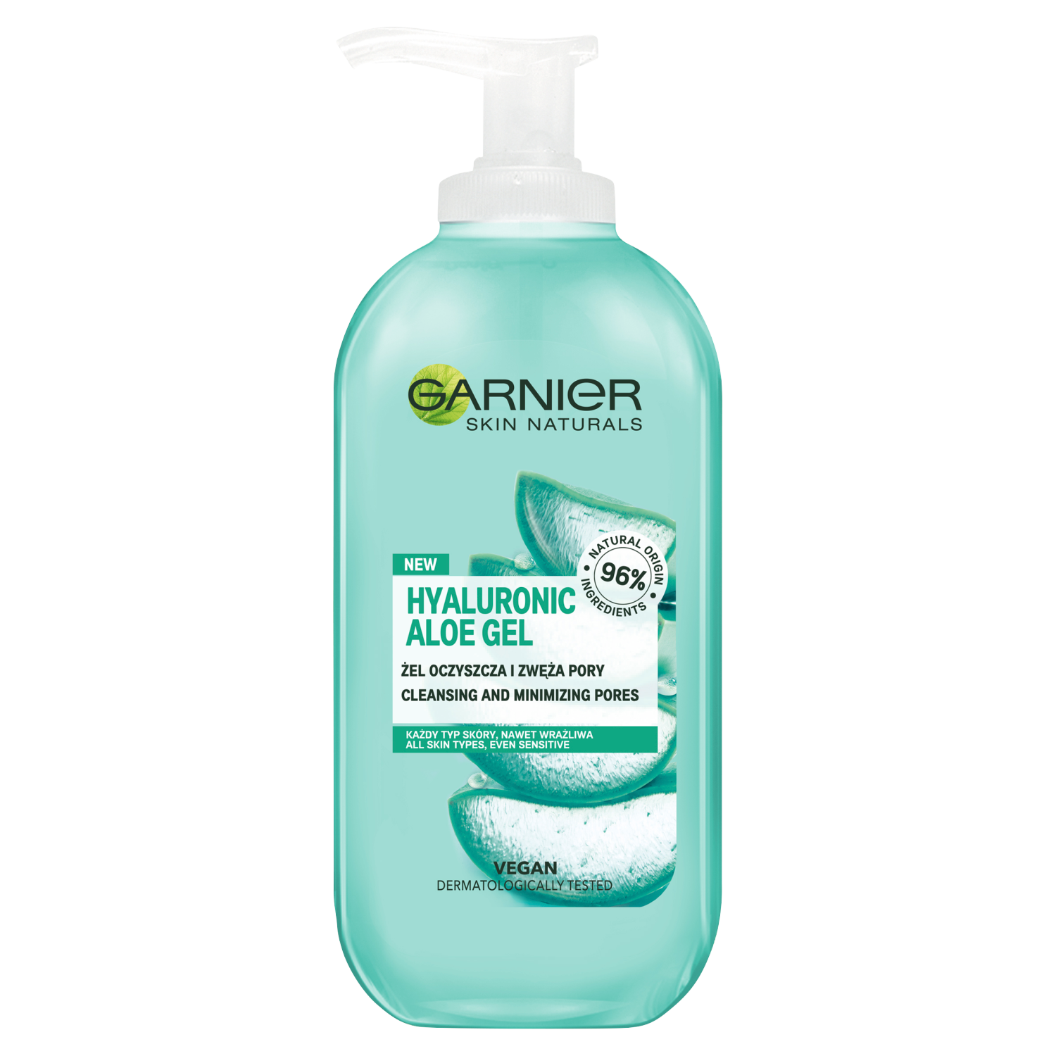 Garnier Hyaluronic Aloe Gel oczyszczający żel do twarzy z aloesem, 200 ml