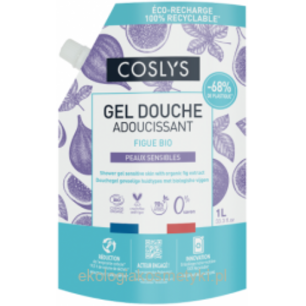 Coslys żel pod prysznic bez alergenów z ekstraktem figowym refill, 1 l