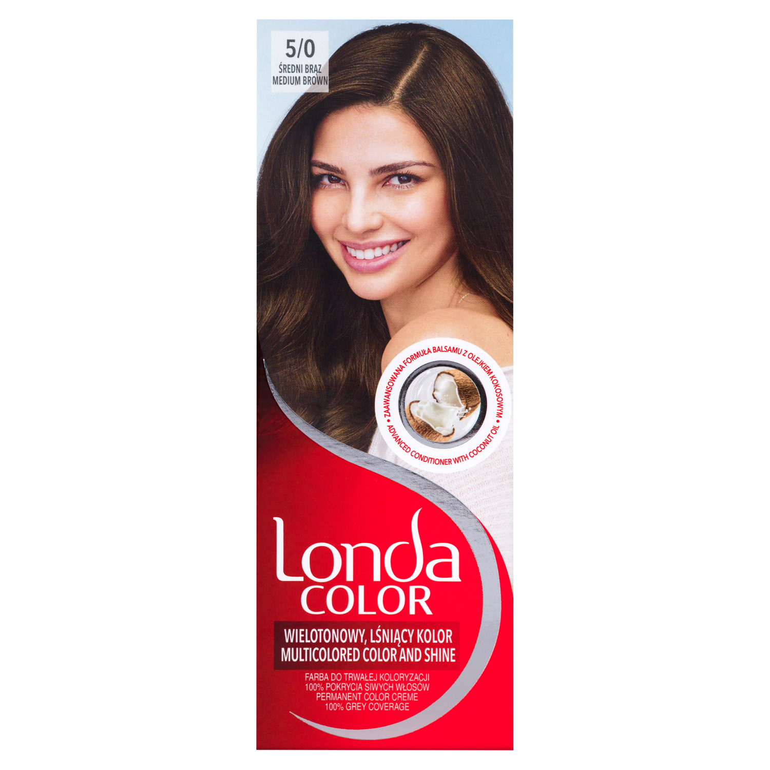 Londa Color farba do włosów 5/0 brąz, 1 opak.
