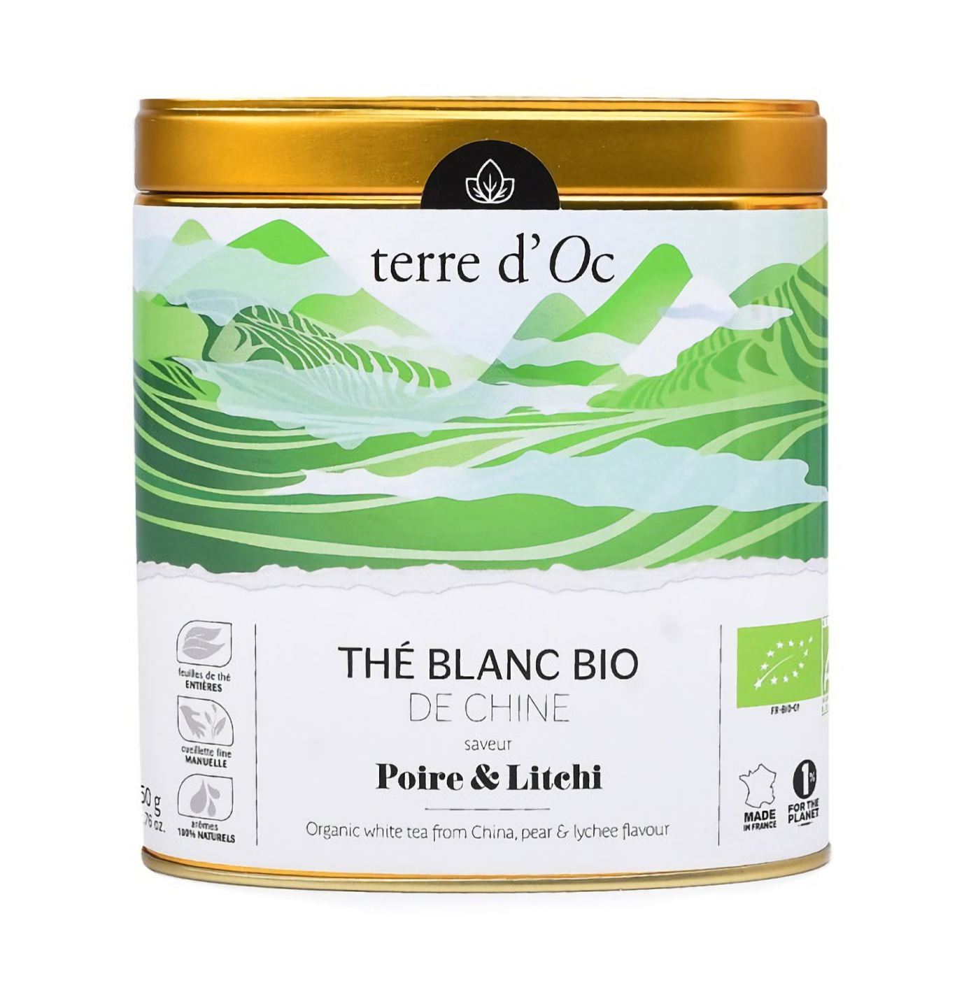 Terre d'Oc - Herbata biała 50 g White Tea Poire & Litchi