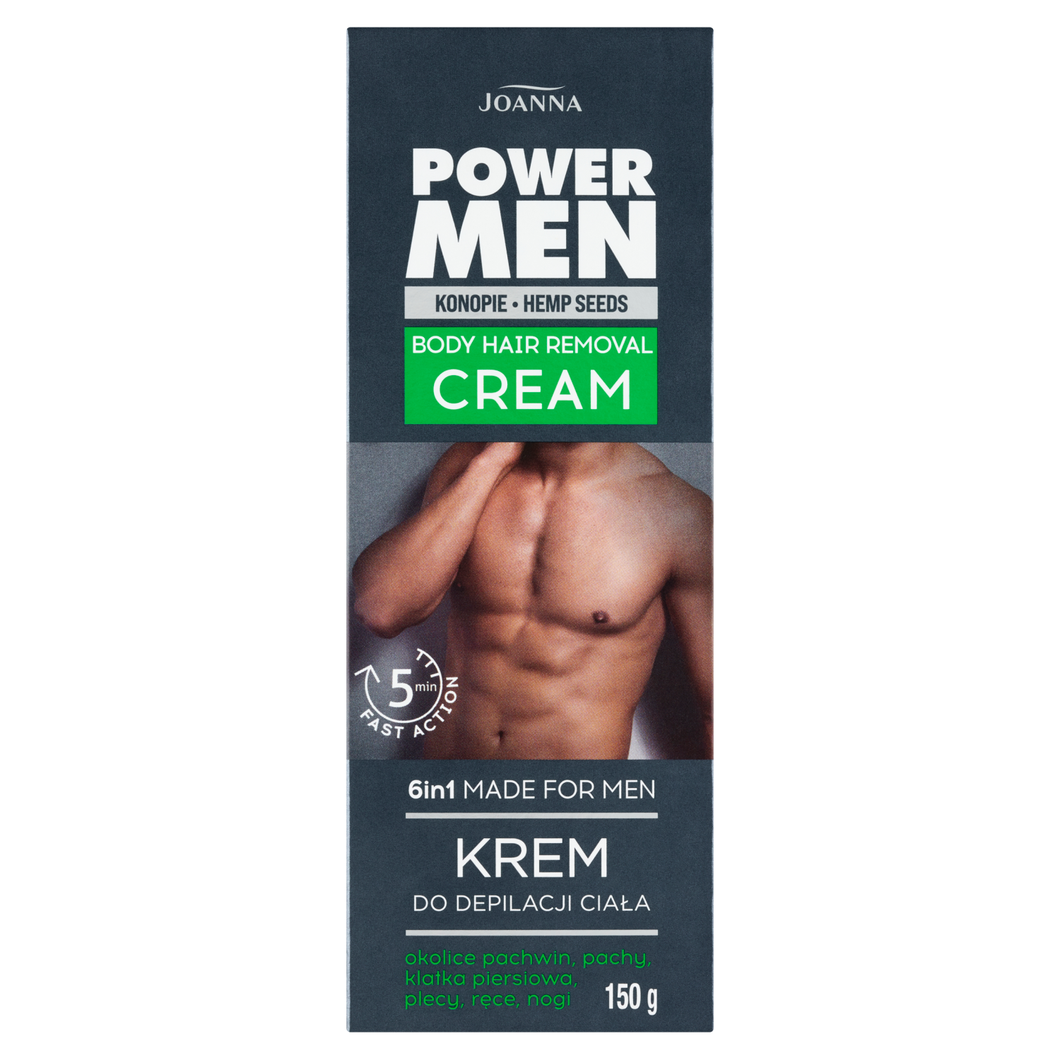 Joanna Power Men krem do depilacji ciała, 150 g