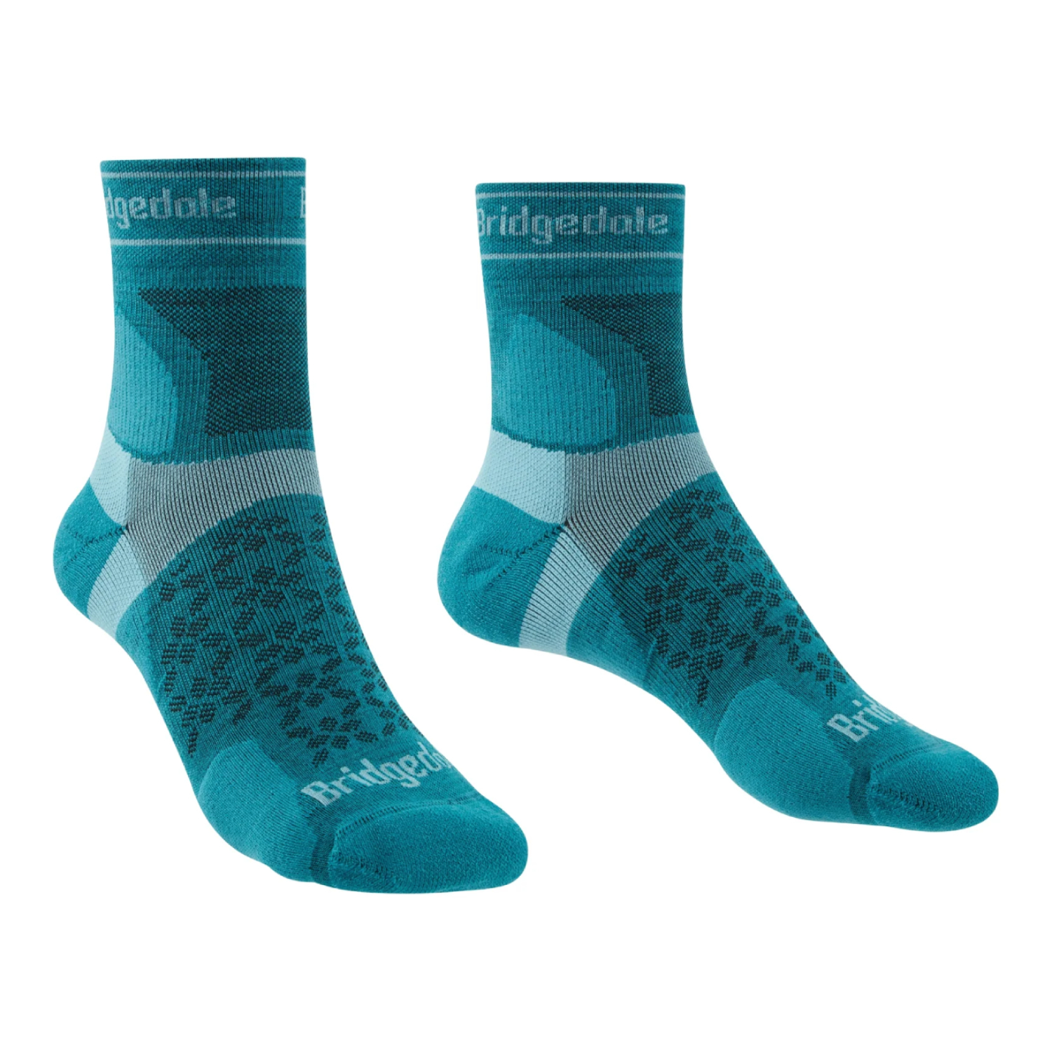 Bridgedale - Skarpety damskie Trail Run Ultralight T2 Merino Sport 3/4 - teal
