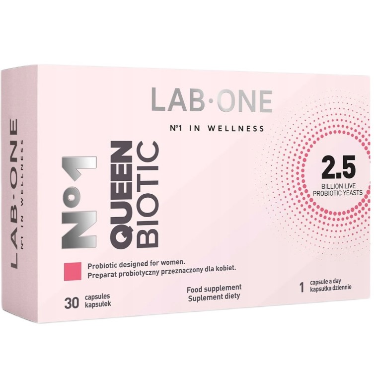 Lab One N°1 QueenBiotic probiotyk dla kobiet na infekcje intymne, 30 kaps./1 opak.