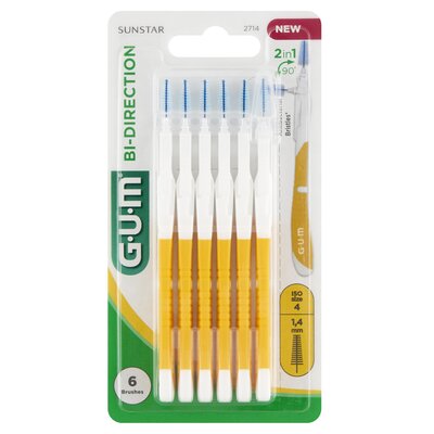 Szczoteczka międzyzębowa SUNSTAR GUM Bi-Direction 1.4 mm (6 sztuk)