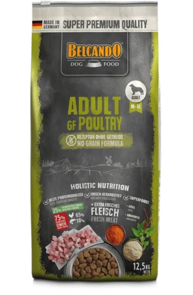 BELCANDO Grain Free Adult Poultry 22,5 kg bezzbożowa karma dla psów ras średnich i dużych