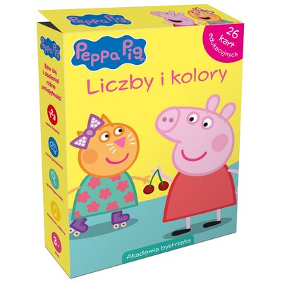 Karty edukacyjne OLESIEJUK Akademia Bystrzaka Świnka Peppa Liczby i kolory
