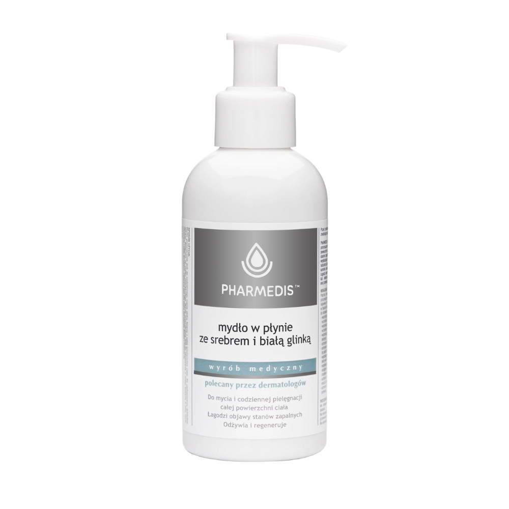 Pharmedis Linia Medyczna mydło w płynie z nanosrebrem i białą glinką, 150 ml