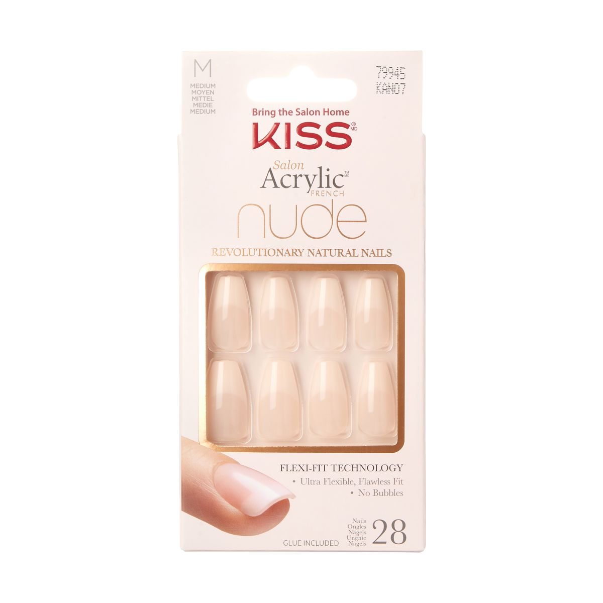 Kiss Nude Nails sztuczne paznokcie leilani, 1 opak.