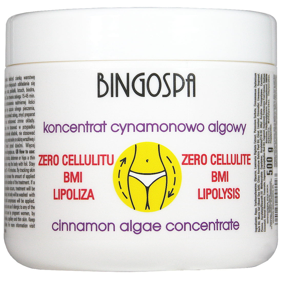 Bingospa koncentrat cynamonowo - algowy do ciała, zero cellulitu BMI lipoliza, 500 g
