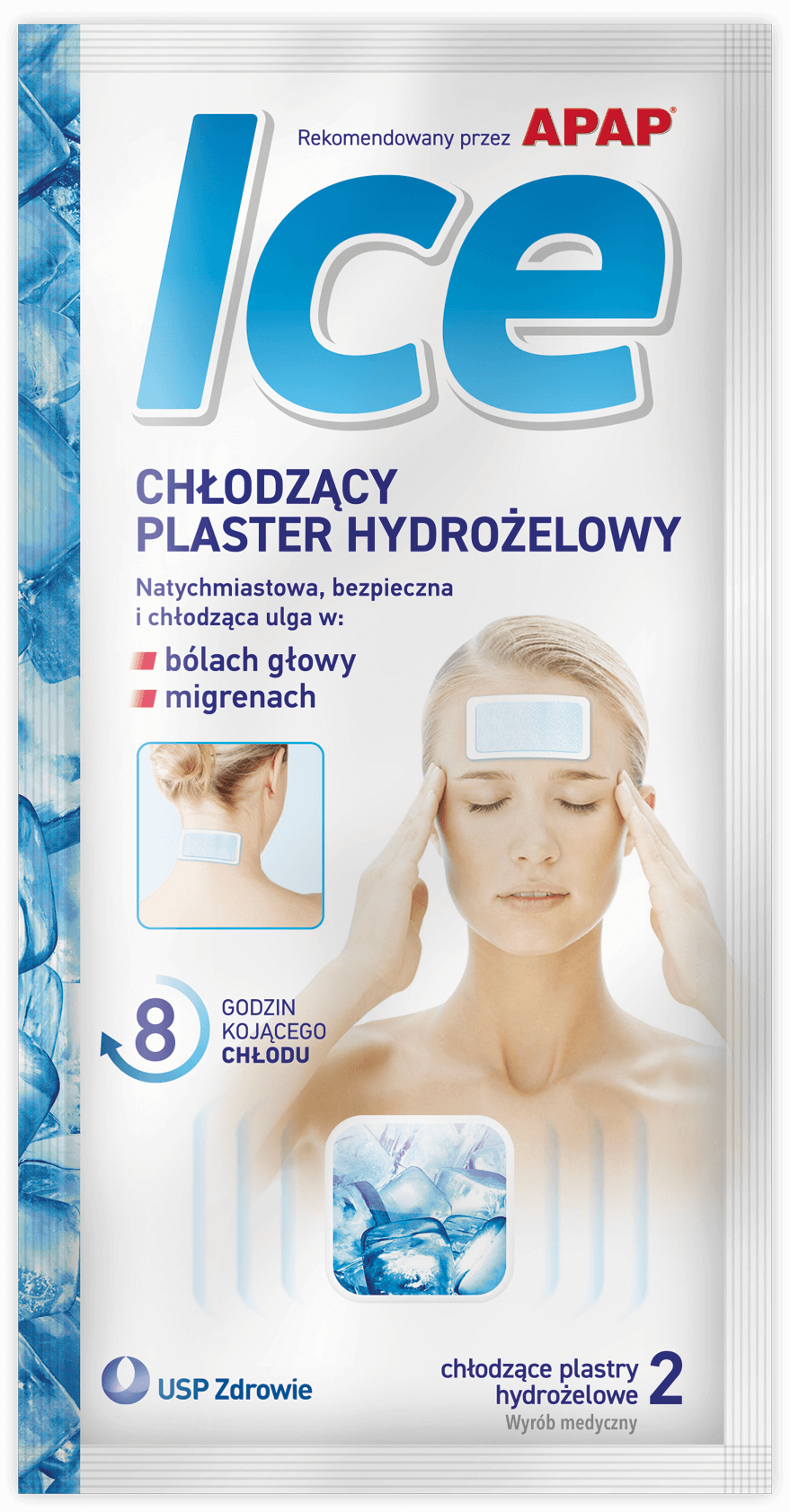 APAP Ice, chłodzące plastry żelowe, 2 szt.