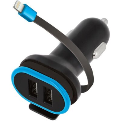 Ładowarka samochodowa FOREVER CC-02 2XUSB 3A z kablem Lightning
