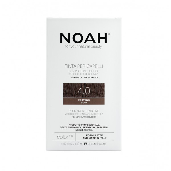 Noah naturalna trwała farba bez amoniaku 4.0 brown, 140 ml