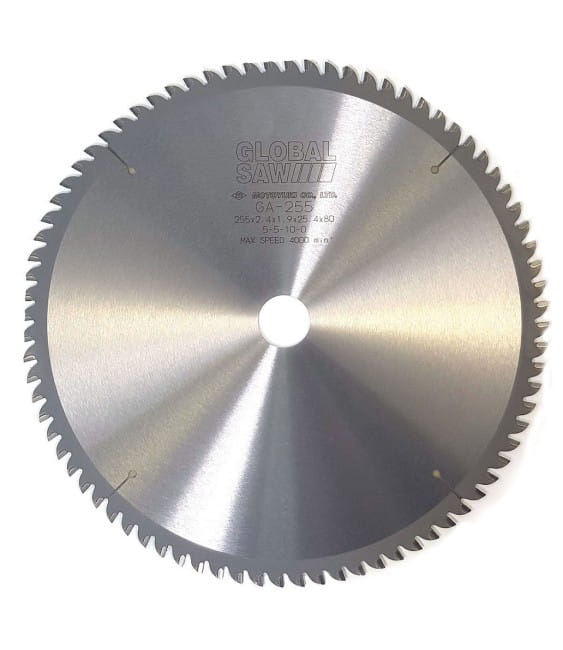 Piła tarczowa do cięcia aluminium 255 x 2,4 / 1,9 x 25,4 mm / 80z CERMET