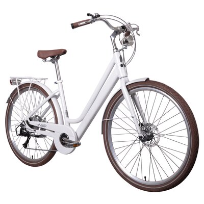 Rower elektryczny INDIANA La Rue D18 28 cali Biały mat