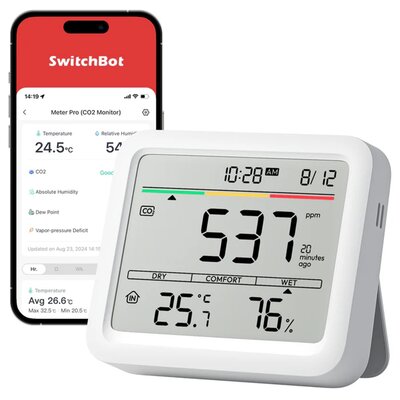 Termometr SWITCHBOT Meter Pro Co2 W4900010 Biały