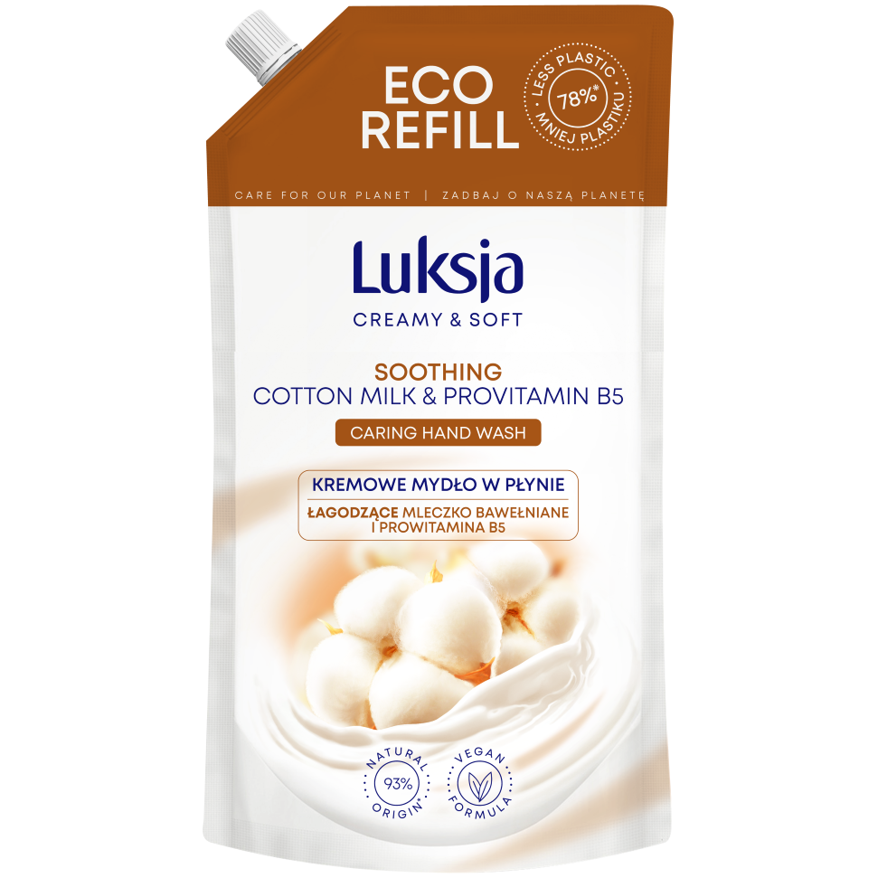 Luksja Cotton zapas mydła w płynie, 900 ml