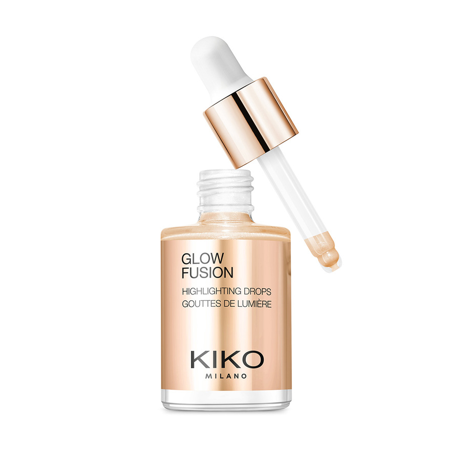 Kiko Milano Glow Fusion metaliczny rozświetlacz do twarzy w płynie 03 Gold Mine, 10 ml