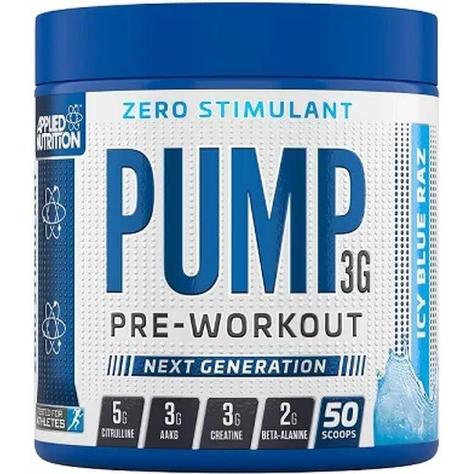 Applied Nutrition Pump Zero Stimulant suplement diety, Icy Blue Raz, 375 g
