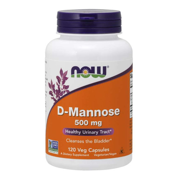 Now Foods suplement diety, D-Mannoza 500mg, 120 kaps./1 opak.
