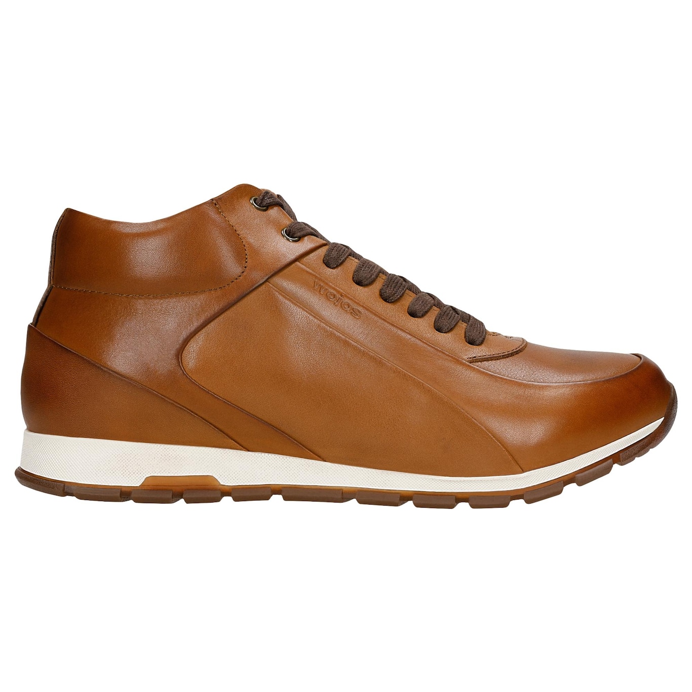 Wojas Jasnobrązowe Skórzane Trzewiki Męskie Typu Sneakersy