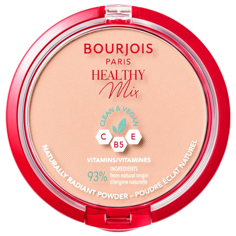 Bourjois Healthy Mix wegański puder matujący do twarzy 03 rose beige, 10 g