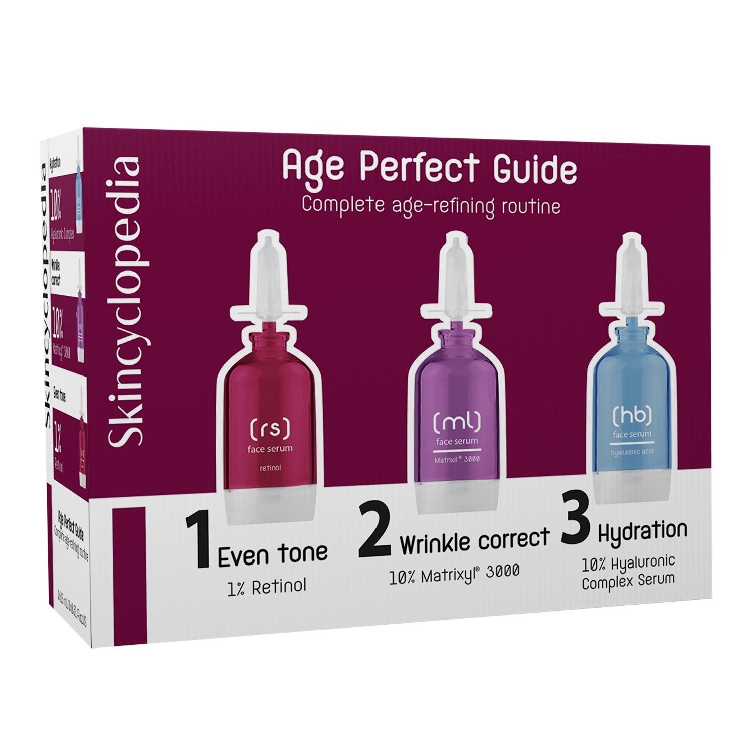 Skincyclopedia Age Perfect zestaw: kuracja do twarzy, 3x15 ml
