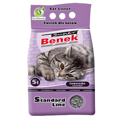 Żwirek dla kota SUPER BENEK Lawenda 5 L