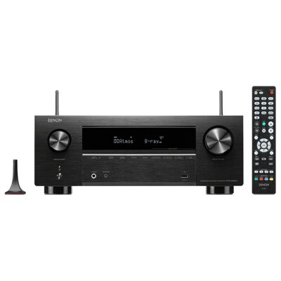 Amplituner DENON AVR-X2800H Czarny 7.2-kanałowy, 8K UltraHD, dźwięk 3D, Dolby Atmos, DTS:X, AirPlay2, Wi-Fi, Multiroom HEOS