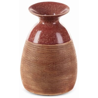 Wazon EUROFIRANY Elda 02 402750 16 x 22 cm Czerwony