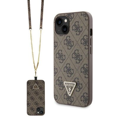Etui GUESS Crossbody 4G Metal Logo do Apple iPhone 13 Brązowy