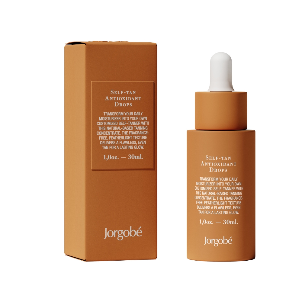 Jorgobé Self-tan Antioxidant Drops serum brązująco-rozświetlające o lekkiej formule do twarzy i ciała, 30 ml