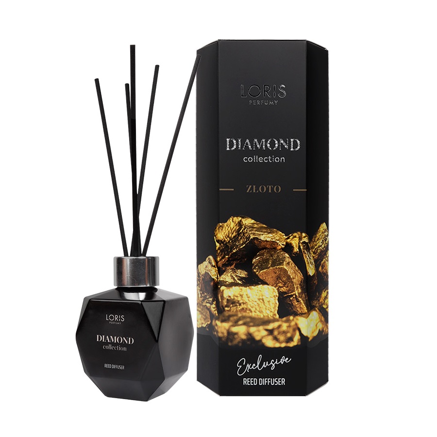 Loris Diamond Exclusive  dyfuzor zapachowy z patyczkami Złoto, 110 ml
