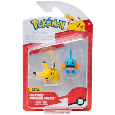 Zestaw figurek JAZWARES Pokémon Battle Mudkip Pikachu PKW3592