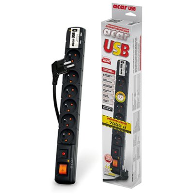 Listwa ACAR USB 3 m Czarny