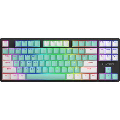Klawiatura HATOR Rockfall 2 Mecha Signature Edition Czarno-miętowo-biały