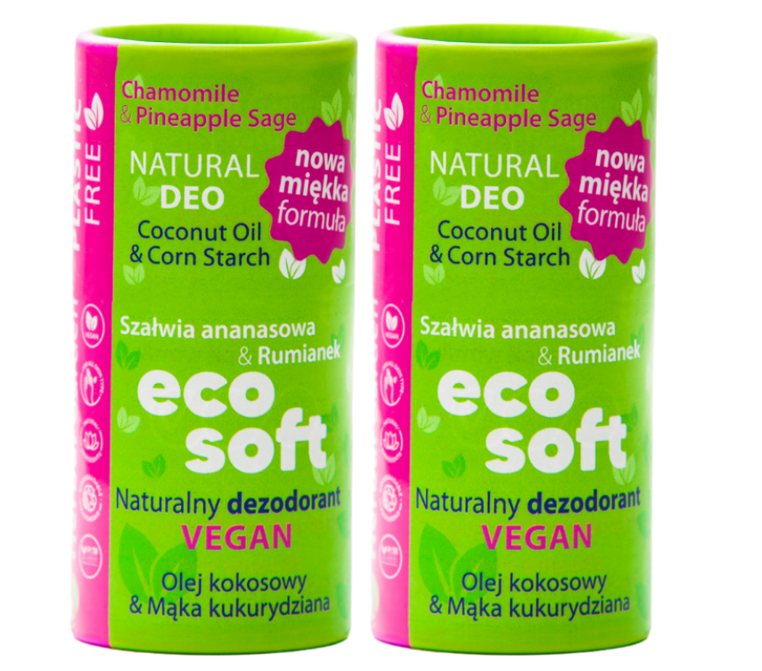 Eco Soft naturalny dezodorant damski bez aluminium Hebral Garden, 2x50 g