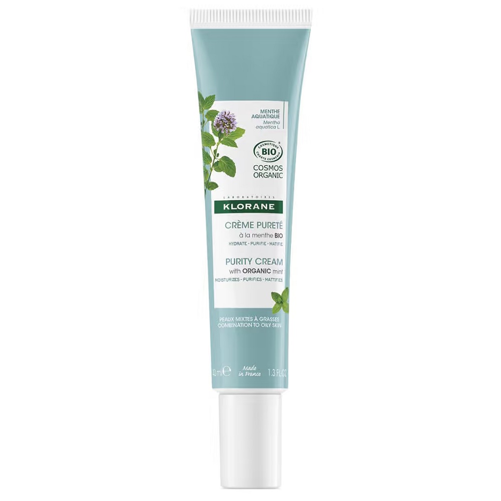Klorane Aquatic Mint Face krem do skóry mieszanej i tłustej, 40 ml
