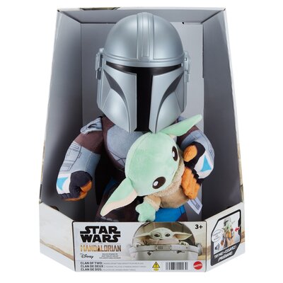 Figurka LICENSED PLUSH - STAR WARS Klan Dwóch Grogu i Mandalorianin HNT52