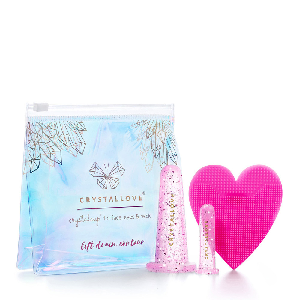 Crystallove Beauty Collection bańki silikonowe do masażu twarzy rose, 1 szt.