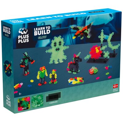 Klocki plastikowe PLUS-PLUS Basic Naucz się budować konstrukcje świecące w ciemności 014-3928