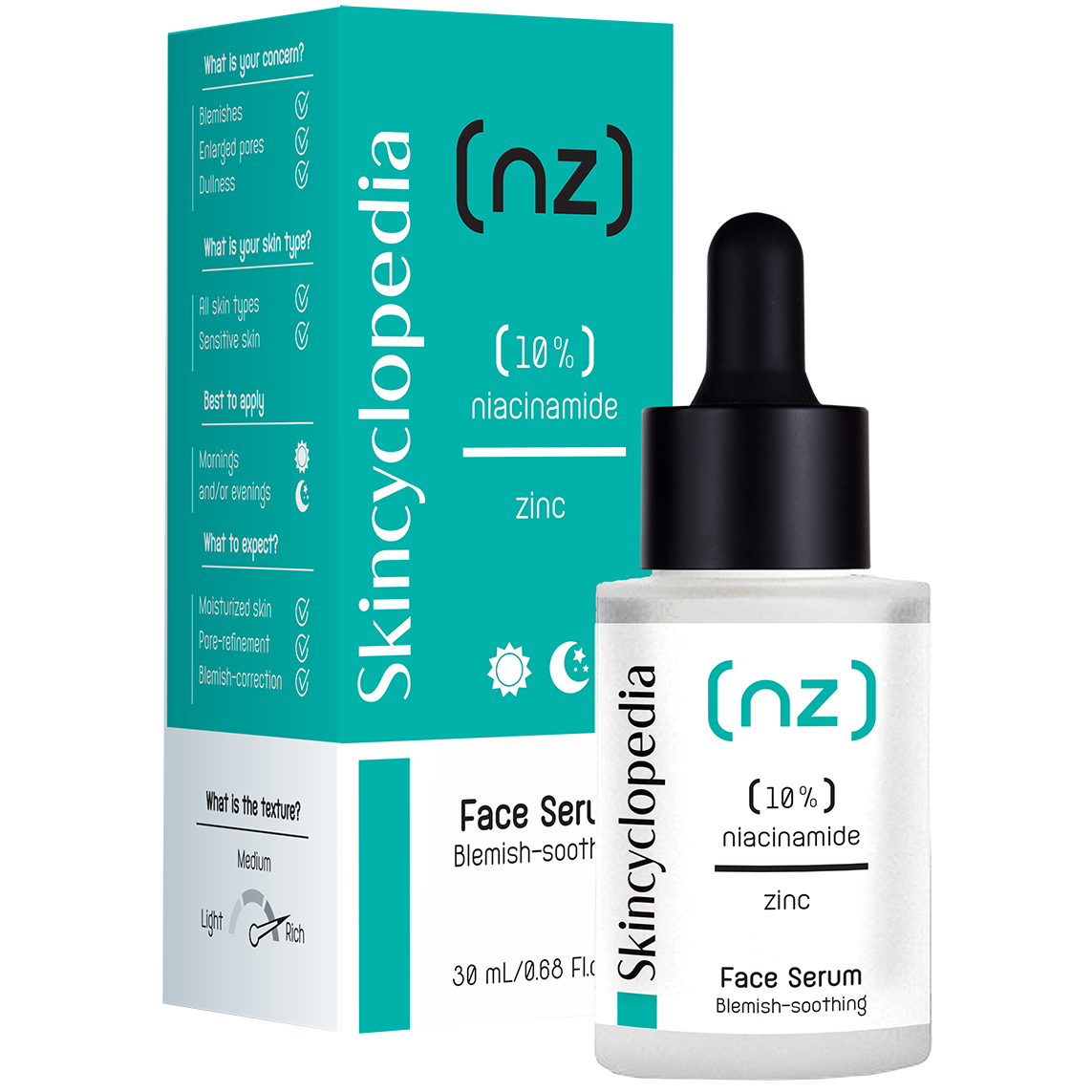 Skincyclopedia skoncentrowane profesjonalne serum przeciw niedoskonałościom z 10% niacamid + 1% cynk, 30 ml