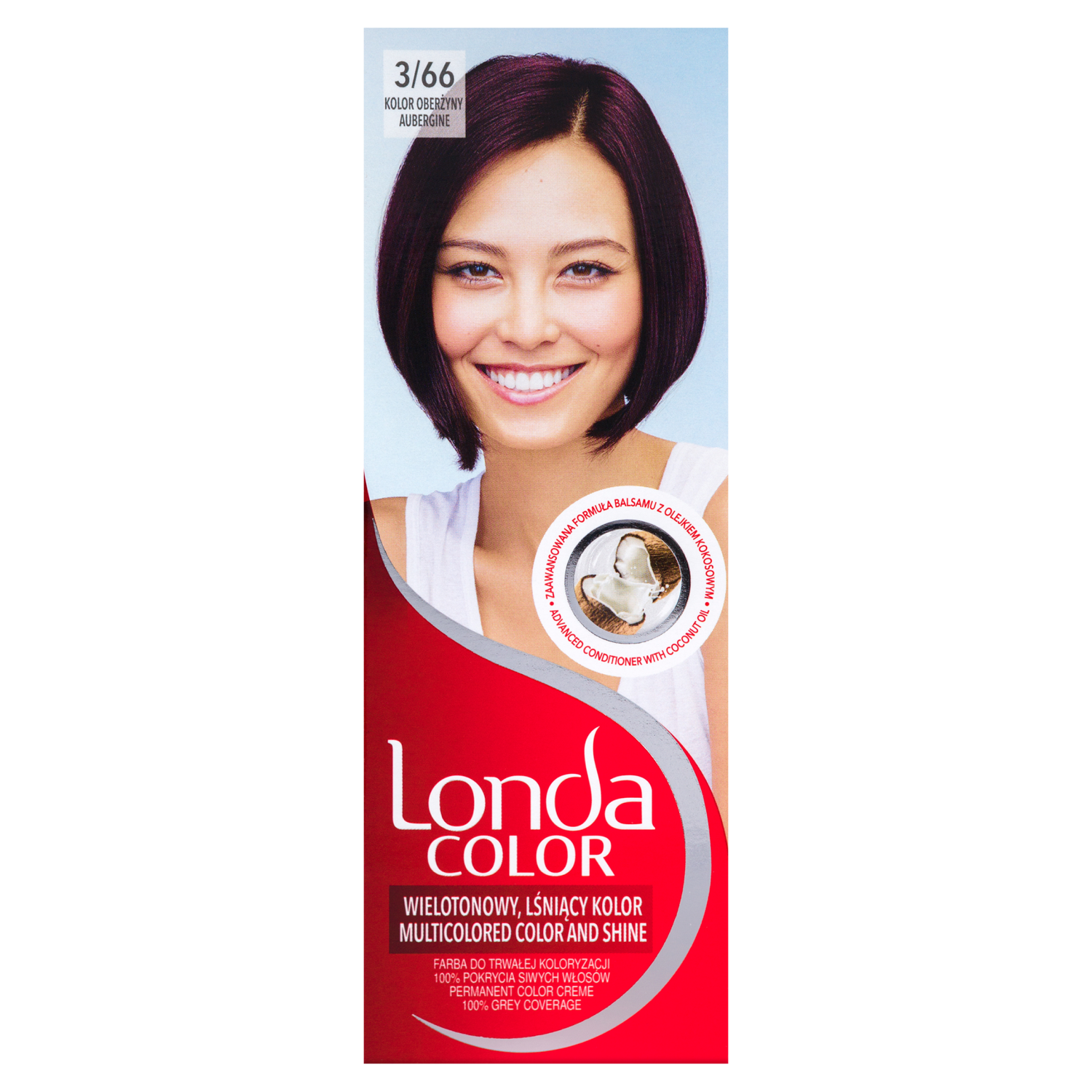 Londa Color kremowa farba do włosów 3/66 oberżyna, 1 opak.