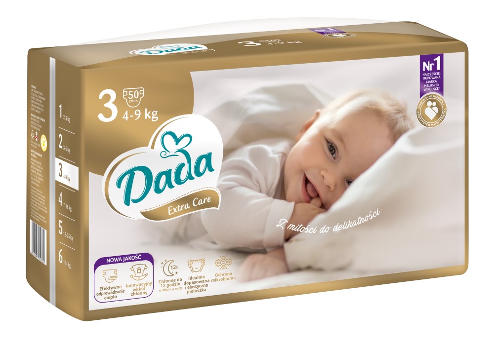 Dada Extra Care pieluchy rozm. 3, 4-9 kg, 50 szt./1 opak.