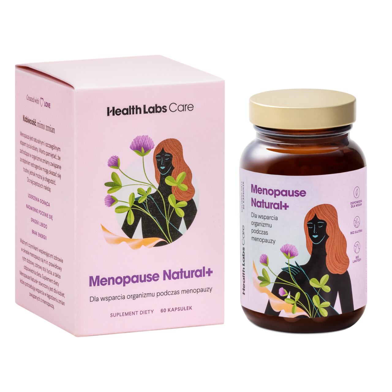 Health Labs Care Menopause Natural+ suplement diety wsparcie organizmu podczas menopauzy, 60 kaps./1 opak.