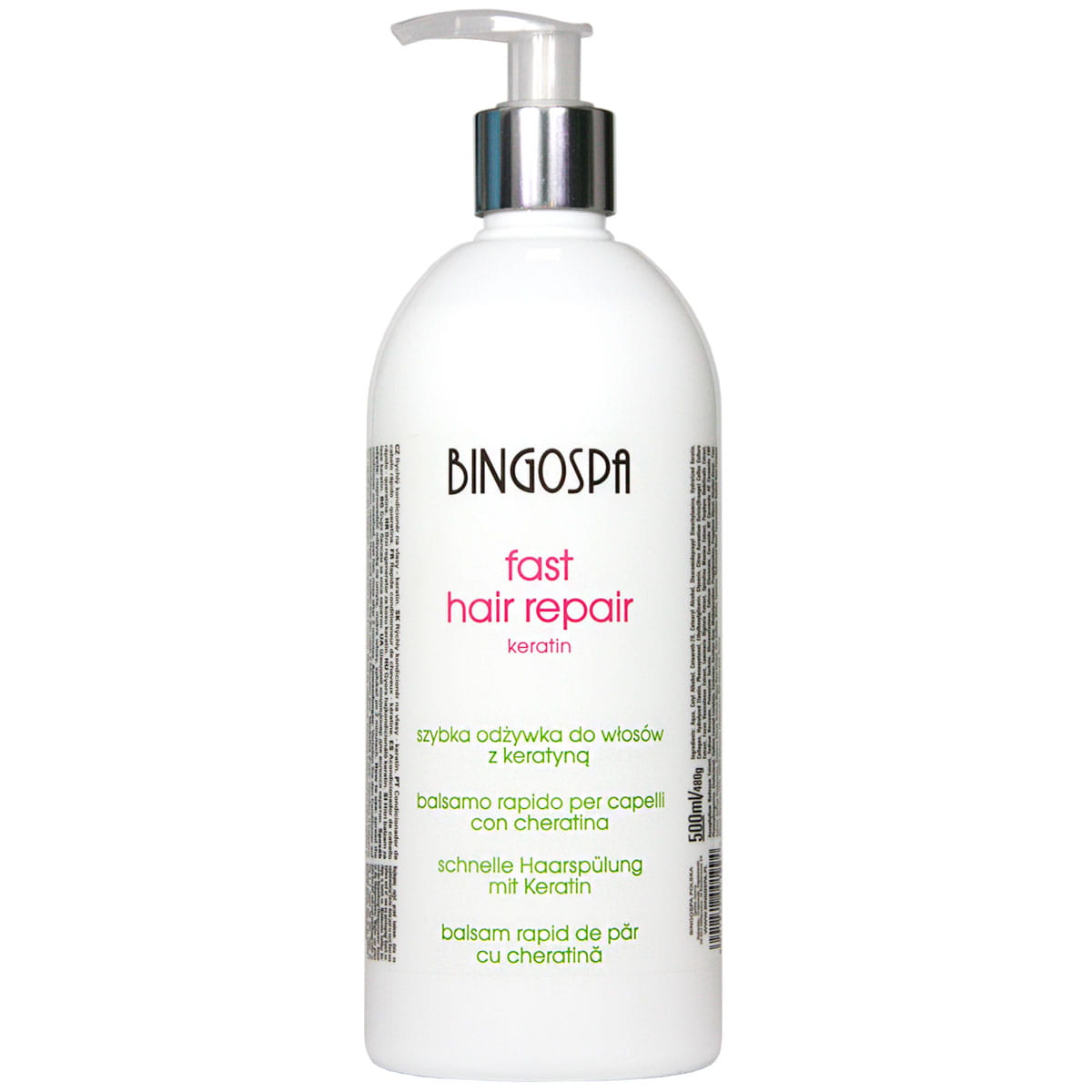 Bingospa Szybka odżywka do włosów z keratyną, 500 ml
