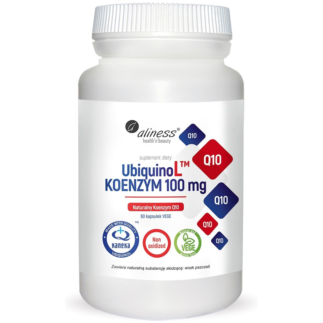 Aliness UbiquinoL Kaneka suplement diety Naturalny Koenzym Q10 100mg, 60 kaps./1 opak.